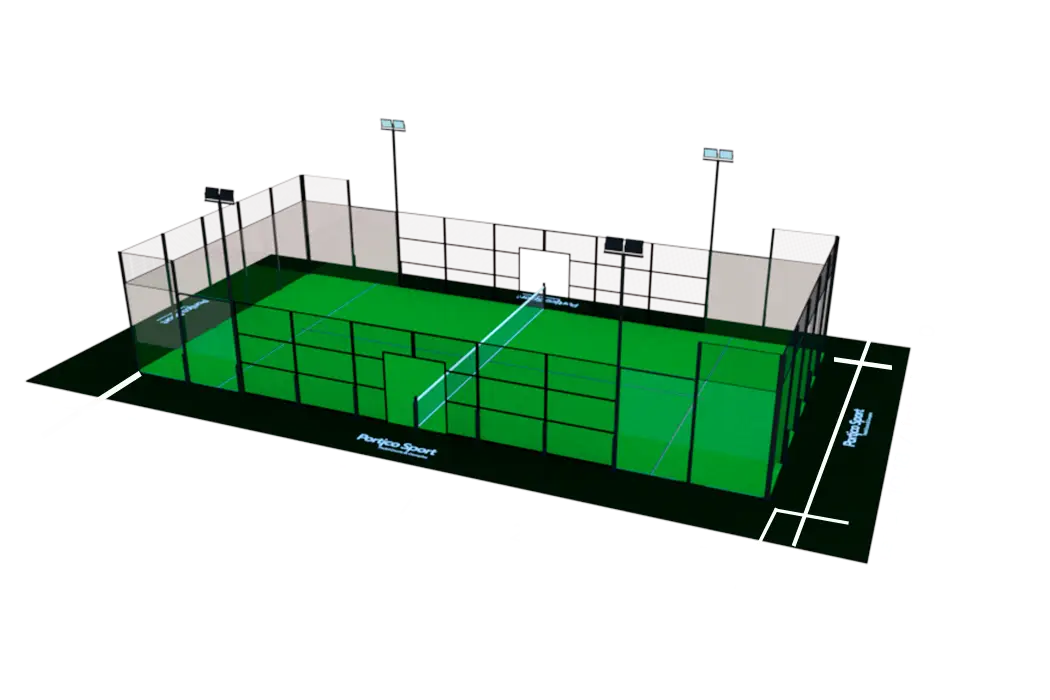 Interior and exterior Club court sizes