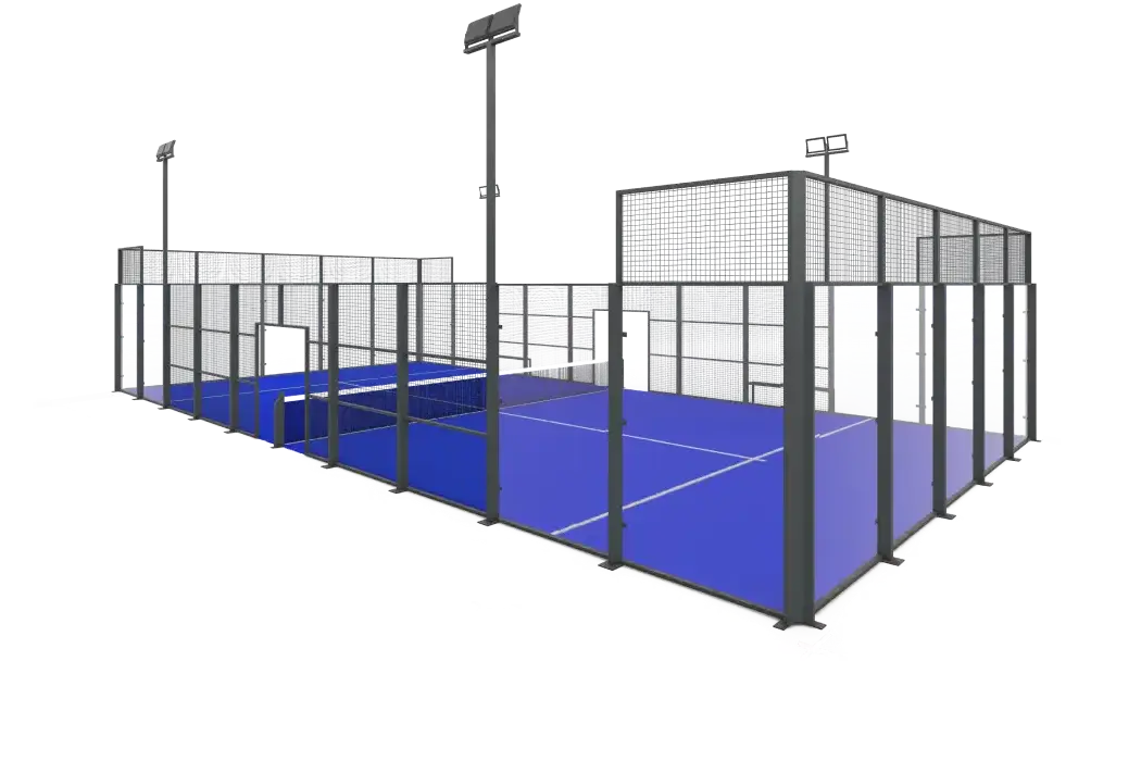 Interior and exterior Club court sizes