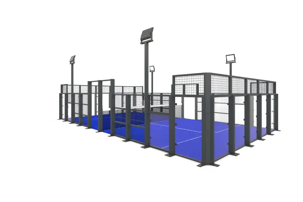 Interior and exterior single court sizes