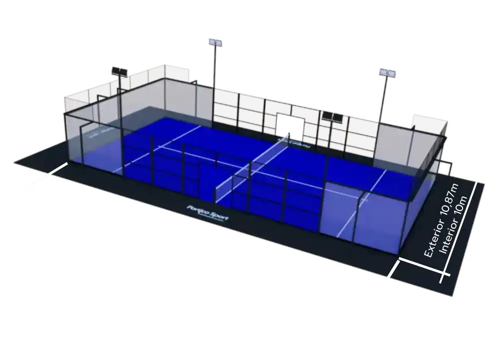 Interior and exterior Force-80 court sizes