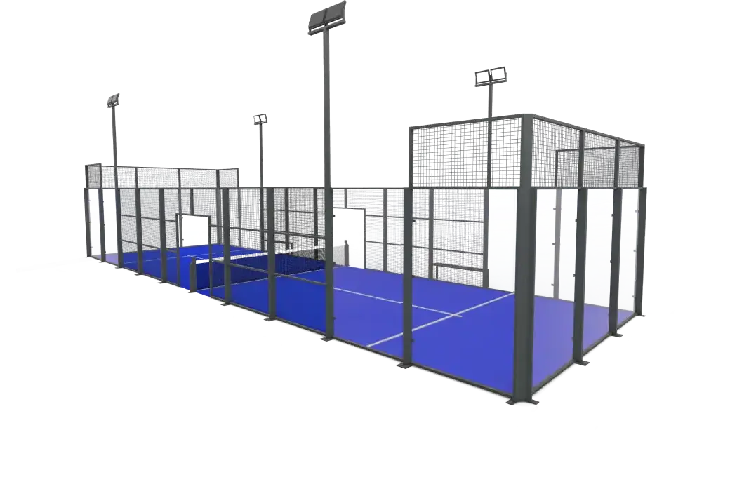 Interior and exterior Single court sizes