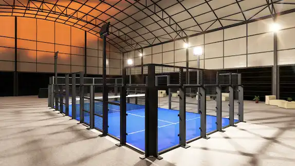 Mobile court patented by Portico Sport