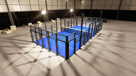 Mobile court patented by Portico Sport