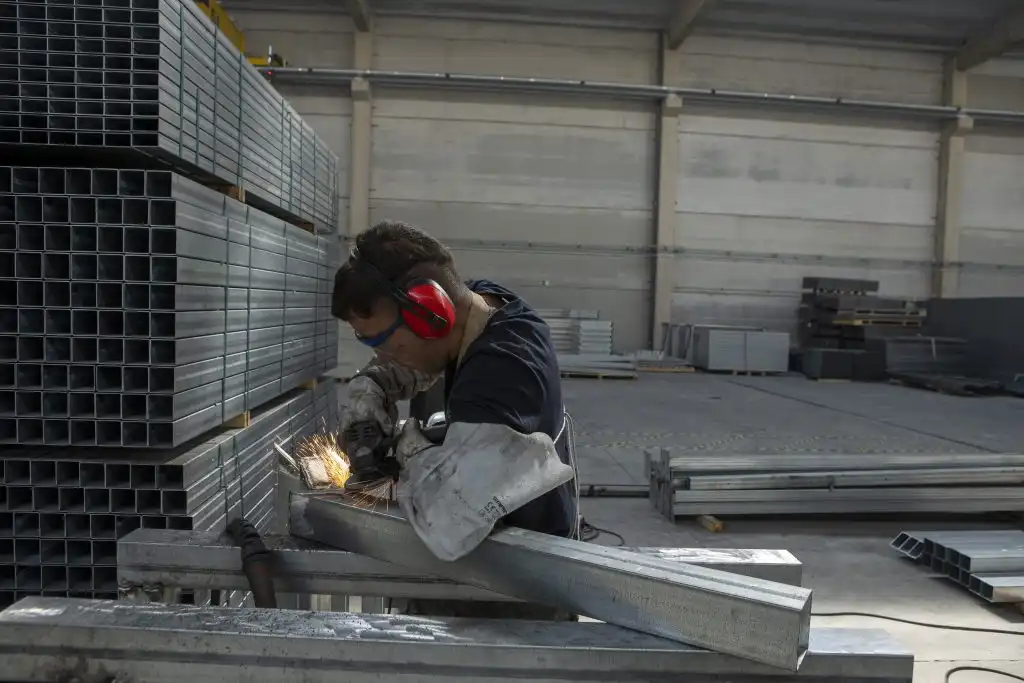 Worker operating in our factory.