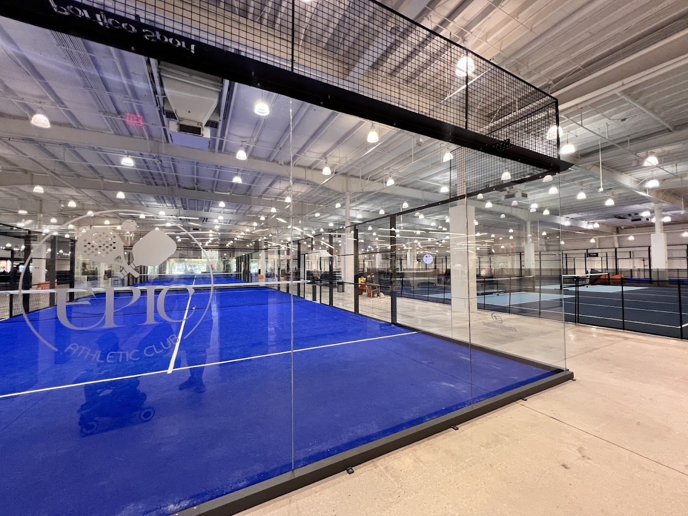 Indoor Tournament padel courts at Epic Pickleball & Padel Athletic Club (Miami)