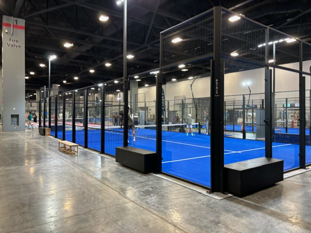 Showcase of the Mobile Padel Court at RacquetX 2024
