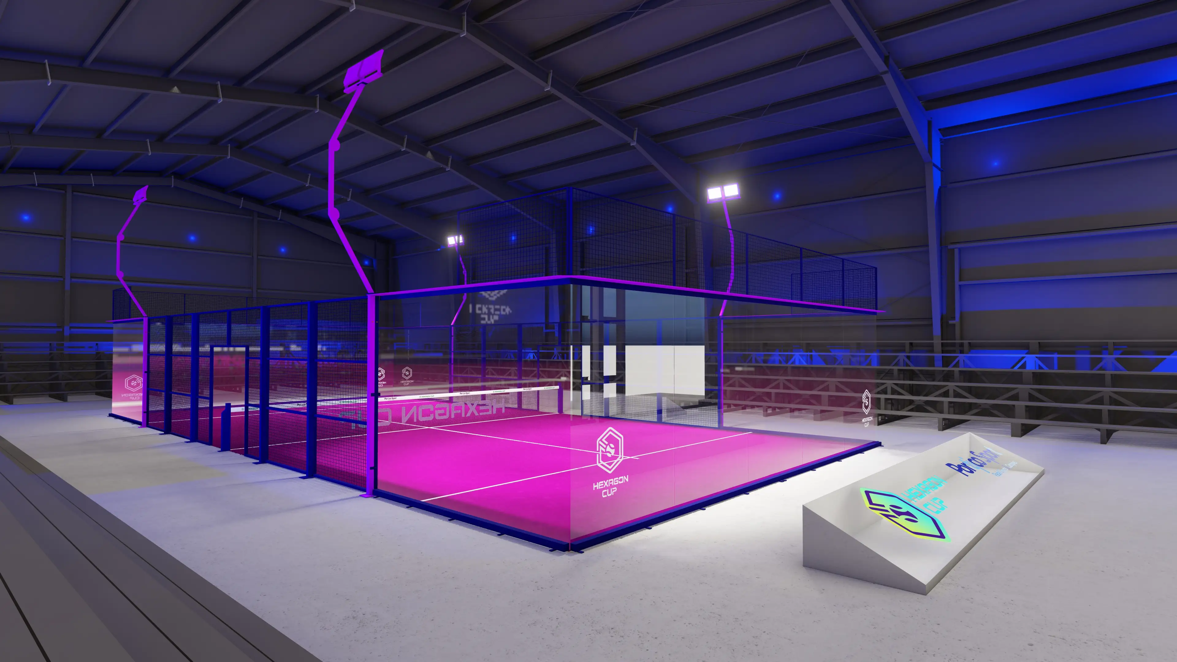 Hexagon Court instalada