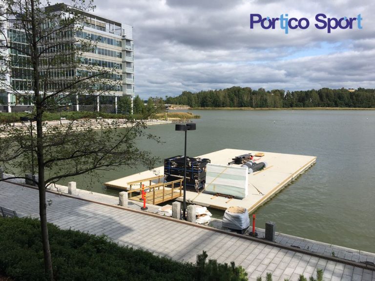 Pista flotante en Finlandia