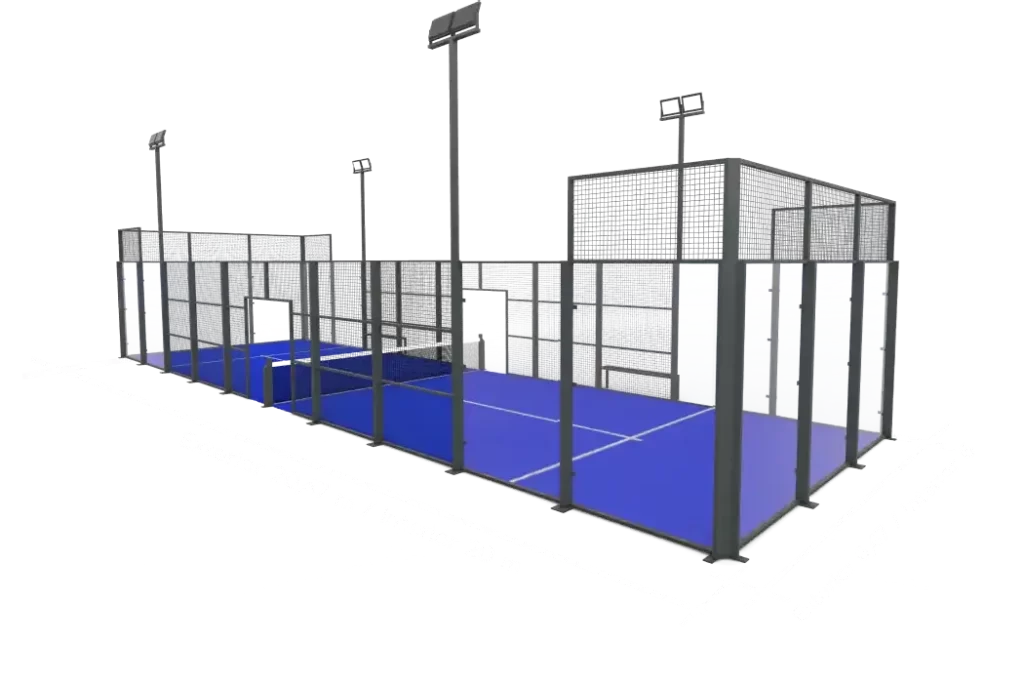 Pista single Portico Sport con medidas