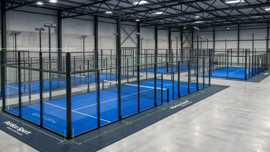 Cancha de pádel Single de Portico Sport