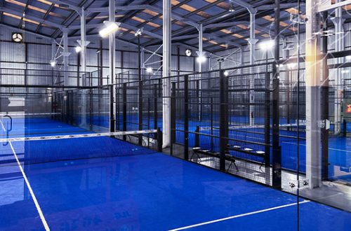 Red de pista Padel Bizkaia 4 con marca